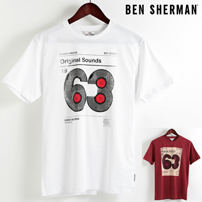 ベンシャーマン Ben Sherman Tシャツ ビニール63 2色 メンズ メンズ プレゼント ギフト さりげなくブランドタグを配置 商品名:ben0049077 カラー:ホワイト,レッド サイズ詳細 サイズ着丈身幅肩幅袖丈 XS64cm49cm42cm20cm S66cm51cm44cm21cm M68cm53cm46cm22cm L70cm55cm48cm23cm ※誤差がある場合がございます。 素材:コットン 100% 全国一律送料無料 Ben Sherman Tシャツ一覧はこちら！ Ben Sherman 一覧はこちら！ モッズブランドの代名詞 Ben Shermanベンシャーマンの ビニール63Tシャツです。 カラーは合わせやすいホワイトとレッドの2色展開。 フロントのモッズプリントがアクセントに。 肌触りも良く着心地抜群。 どんなスタイルにも合わせやすく、 飽きがこない長く愛用できる一品。 一枚あると重宝すること間違いなしです。 配色やさりげないブランドタグなど 細部にまでこだわりを感じます。 ギフトとしてもおすすめのアイテムです。 Ben Sherman Tシャツ一覧はこちら！ Ben Sherman 一覧はこちら！ 細部にまでこだわりを感じます