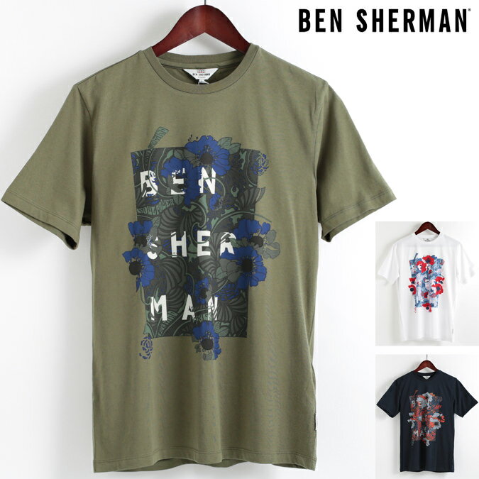 ベンシャーマン Ben Sherman Tシャツ フローラル パネル 3色 メンズ 花柄 フラワー メンズ ギフト トラッドのサムネイル