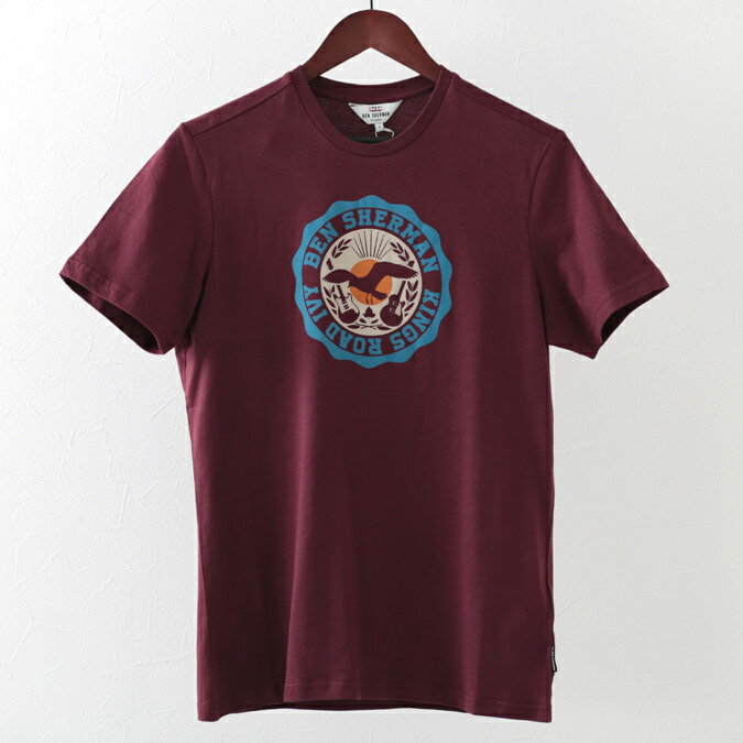 ベンシャーマン メンズ Tシャツ Ben Sherman キングス ロード ターゲット 2色 ワイン ホワイト ギフト トラッド