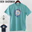 ベンシャーマン メンズ Tシャツ トロピカル ターゲットマーク Ben Sherman 3色 ダークネイビー ターコイズ ホワイト ギフト トラッド