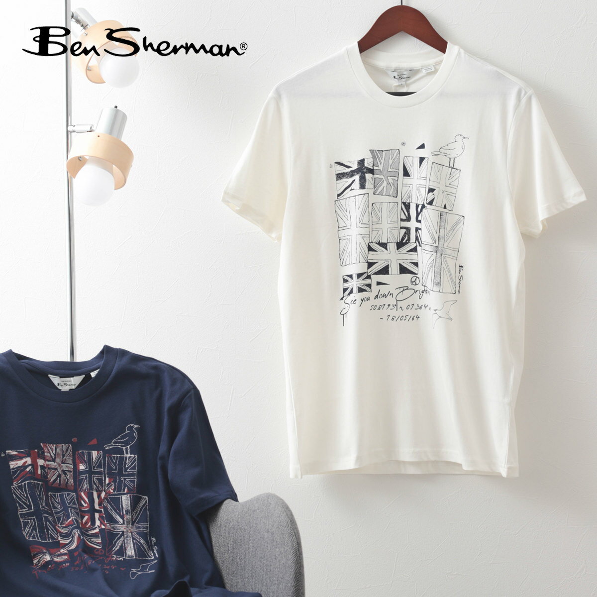 Ben Sherman ٥󥷥㡼ޥ  T ֥饤ȥեåץ ܥ꡼ ޥ ˥ååȥ 쥮顼եå ꥹ  饹 ե ȥå