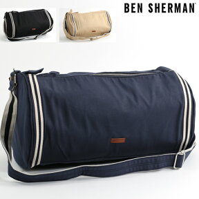 ベンシャーマン Ben Sherman バレルバッグ ドラムバッグ ツアーキャンバス 46x27x19cm 3色 大きい 大容量 ブラック ネイビー オートミール メンズ レディース ギフト トラッド