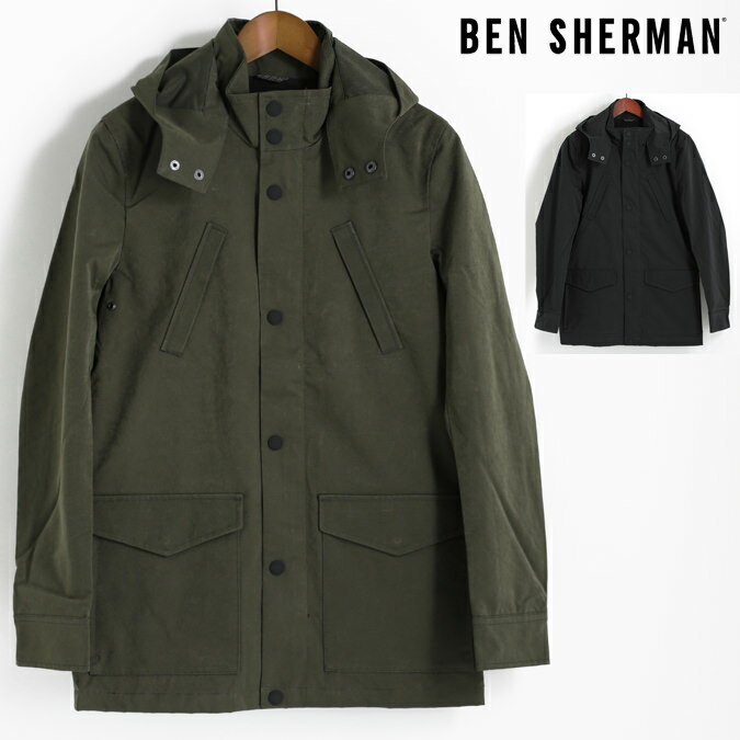 ベンシャーマン Ben Sherman モッズパーカ モッズコート ジャケット 2色 ダークグリーン ブラック テフロン加工 メンズ 上着 アウター ギフト トラッド