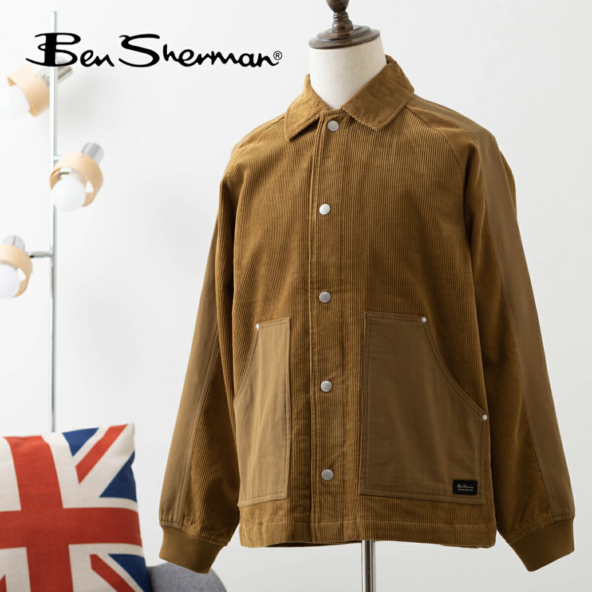 Ben Sherman ベンシャーマン コーデュロイワーカーズジャケット ブロンズ ブラウン ワークジャケット アウター メンズ プレゼント ギフト