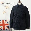 Ben Sherman ベンシャーマン ワックスジャケット コート ミドル丈 スタプレスネイビー コットン アウター メンズ プレゼント ギフト 父の日(4)