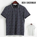 ベンシャーマン Ben Sherman マイクロ フローラル ポロシャツ ポロ 2色 メンズ 花柄 メンズ ギフト トラッド