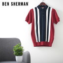 ベンシャーマン メンズ ポロシャツ ニット ポロ カラー ブロック 20s Ben Sherman  ...