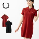 フレッドペリー レディース ポロシャツ ワンピース 半袖 Fred Perry 2025 新色 コットン ブラック レッド プレッピー 正規販売店 正規品 ギフ...