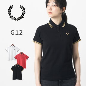 フレッドペリー レディース ポロシャツ ポロ 半袖 Fred Perry 2024 新色 ティップライン G12 ツインティップ プレッピー ブラック ホワイト レッド 正規販売店 トラッド