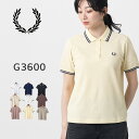 フレッドペリー レディース ポロシャツ ポロ 半袖 G3600 2024 新色 Fred Perry ティップライン ホワイト ネイビー ブラック ベージュ ブラウン グレー ピンク クリーム ギフト プレゼント トラッド プレッピー 正規販売店