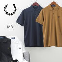 フレッドペリー ポロシャツ ポロ Fred Perry M3 英国製 2024 新色 コットン 5色 ネイビー ブラック ホワイト ブラウン ローレルリース ユニセックス メンズ レディース 正規販売店 トラッド