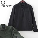 フレッドペリー ジャケット メンズ フレッドペリー メンズ ジャケット リブカラー ジャージ スポーティー Fred Perry 2色 ブラック グリーン 正規販売店 ギフト トラッド