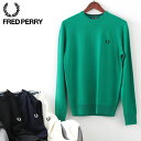 フレッドペリー フレッドペリー メンズ セーター メリノウール クルーネック Fred Perry 4色 ブラック ダークカーボン ライトエクルー エレクトリックグリーン 正規販売店 ギフト トラッド