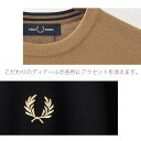 フレッドペリー メンズ セーター メリノウール コットン 20新色 クラシック クルーネック ニット Fred Perry ブラック キャラメル ホワイト ネイビー グレー ダークグリーン 正規販売店 ギフト トラッド