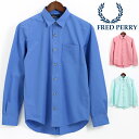 フレッドペリー フレッドペリー Fred Perry ウーブンシャツ プレーン 無地 長袖シャツ 3色 ブルー ピンク グリーン 正規販売店 メンズ ギフト トラッド