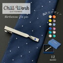 SALE セール ステンレス タイクリップ タイピン 誕生石 バースストーン クリップ シルバー 英国ブランド Chill Work チルワーク ツイスト オリジナル 祝い 卒業式 ギフト プレゼント メンズ