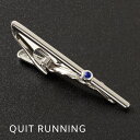 SALE セール タイピン Quit Running ステンレス タイクリップ タイバー シルバー ラインストーン 英国ブランド 男性 ステンレススティール クイトランニング ギフト 祝い 卒業式 メンズ トラッド