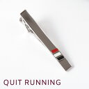 ネクタイピン（予算3000円以内） タイピン Quit Running ステンレス シルバートリコロール タイクリップ タイバー 英国ブランド 男性 クイトランニング ギフト 祝い 卒業式 メンズ ステンレス 銀 トラッド