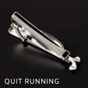 SALE セール ゴルフデザインのネクタイピン CHILLWORK ステンレス タイクリップ マットシルバー ホビー 趣味 英国ブランド 男性 Quit Running クイトランニング ギフト プレゼント 祝い 卒業式 メンズ 記念品 トラッド