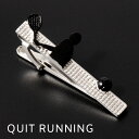 SALE セール テニスデザインのネクタイピン CHILLWORK ステンレス タイクリップ マットシルバー ホビー 趣味 英国ブランド Quit Runnin...