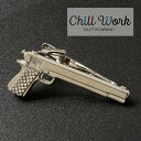 SALE セール ステンレス タイクリップ タイピン ハンドガン ピストル シルバー 英国ブランド Chill Work チルワーク オリジナル 祝い 卒業式 ギフト プレゼント メンズ