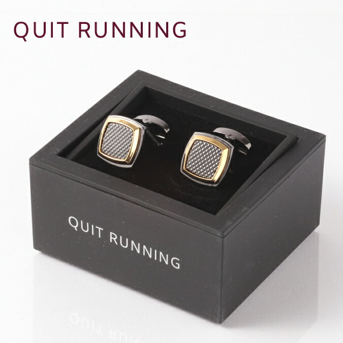 英国ブランドカフス カフリンクス Quit Running ステンレス 男性 クイトランニング ギフト 祝い 卒業式 メンズ シンプル トラッド