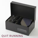 英国ブランドメンズギフト4点フルセット Quit Running オリーブ ネイビー ストライプ ネクタイ ポケットチーフ ナロータイクリップ カフス ステンレ...