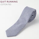 コットンネクタイ ナロータイ Quit Running ネイビー ハウンドトゥース ハンドメイド クイトランニング メンズ コットン 英国ブランド ロック 個性...