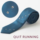 サッカーが趣味の方へ ホビーネクタイ ナロータイ サッカー ボール デザイン 刺繍 ブルー CHILLWORK ウォッシャブル 洗濯OK 洗える クイトランニン...