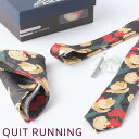 英国ブランドメンズギフト4点フルセット Quit Running ブラック フローラル ネクタイ ポケットチーフ ナロータイクリップ カフス ステンレス ネクタ...