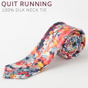 楽天CLOZEST モッズメンズレディースシルクネクタイ Quit Running フローラル フラワー 花柄 シルク ネクタイ ハンドメイド クイトランニング メンズ　英国ブランド ロック 個性的 音楽 男性向け プレゼント ギフト 祝い 卒業式