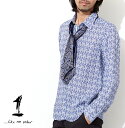 1 Like No Other 長袖シャツ Banditaccia HI BRAND 英国ブランド 花柄 メンズ Flower Shirt バンディタッチャ フラワー リネン ちりめん 長袖 シャツ インディゴ モッズファッション 1like2332s s m ギフト トラッド