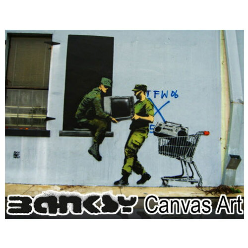 バンクシー 壁掛け アート アートパネル アートフレーム BANKSY CANVAS ART バンクシー