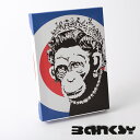 BANKSY CANVAS ART キャンバス アートファブリックパネル スモール Monkey Queen Roundel 31.5cm × 21cm バンクシー モンキー クイーン ギフト トラッド