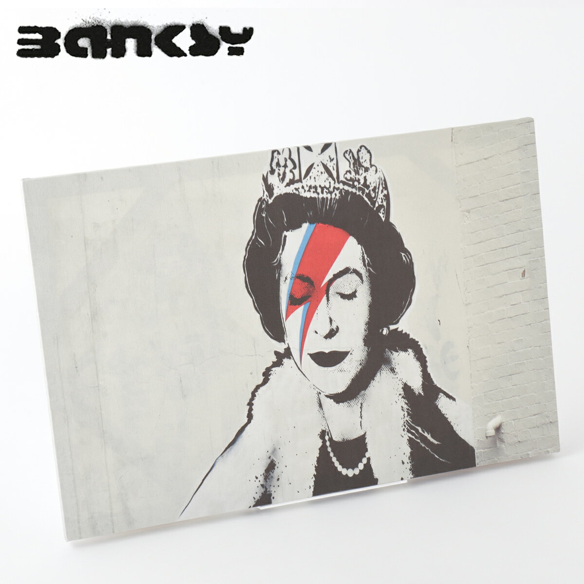 BANKSY CANVAS ART キャンバスアートファブリックパネル Bowie Paint Elizabeth 60cm 40cm バンクシー ギフト