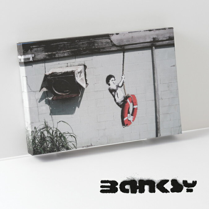 BANKSY CANVAS ART キャンバス アートファブリックパネル スモール