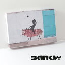 BANKSY CANVAS ART キャンバス アートファブリックパネル スモール "Cow Boy Brickboy" 31.5cm × 21cm カウボーイ ブリックボーイ アー..