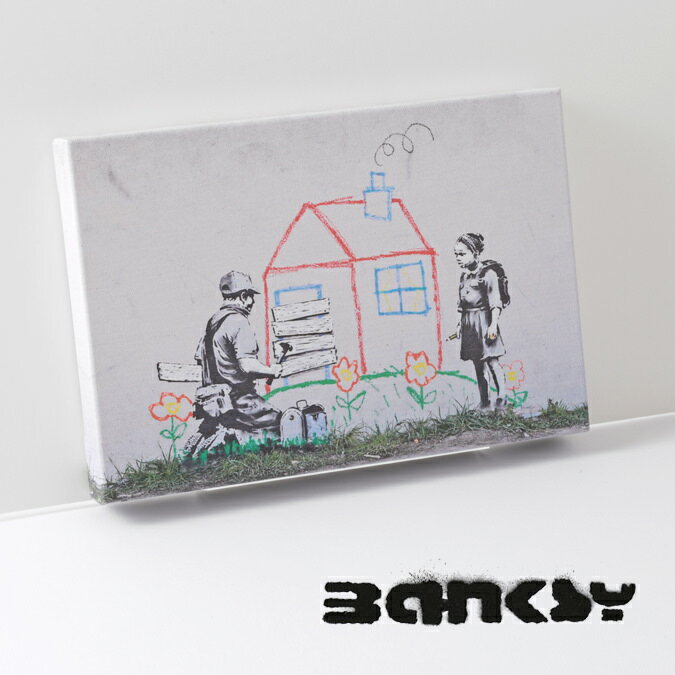 セール SALE BANKSY CANVAS ART キャンバス アートファブリックパネル スモール 