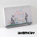 BANKSY CANVAS ART キャンバス アートファブリックパネル スモール Crayon House Foreclosure 31.5cm × 21cm クレヨン アート ギフト トラッド