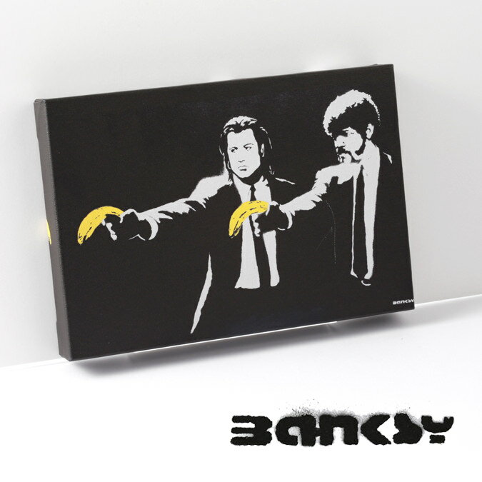 BANKSY CANVAS ART キャンバス アートファブリックパネル スモール 