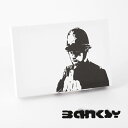 BANKSY CANVAS ART キャンバス アートファブリックパネル スモール Rude Cop 31.5cm × 21cm バンクシー 警察 ギフト トラッド