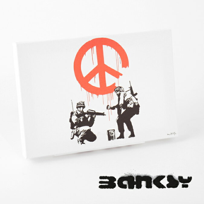 BANKSY CANVAS ART キャンバス アートファブリックパネル スモール
