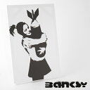 BANKSY CANVAS ART キャンバス アートファブリックパネル Bomb Hugger 60cm × 40cm バンクシー 爆弾 ギフト