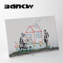 BANKSY CANVAS ART キャンバスアートファブリックパネル 