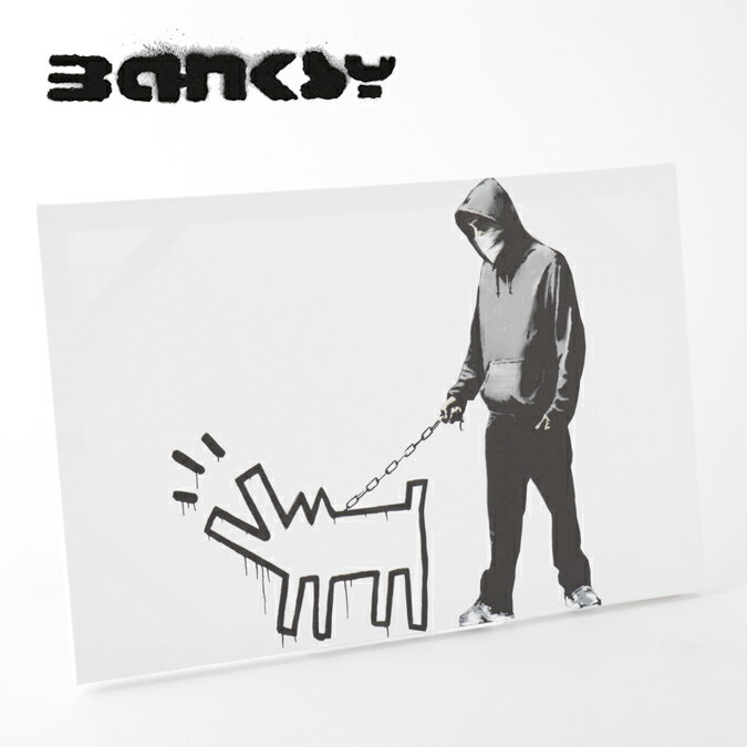 BANKSY CANVAS ART キース へリングドッグ キャンバス アートファブリックパネル
