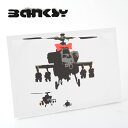 BANKSY CANVAS ART キャンバス アートファブリックパネル Helicopter Bow 60cm × 40cm バンクシー ヘリコプター リボン ギフト