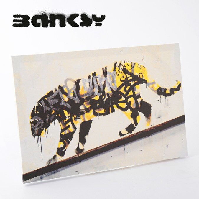 BANKSY CANVAS ART タイガー キャンバス アートファブリックパネル