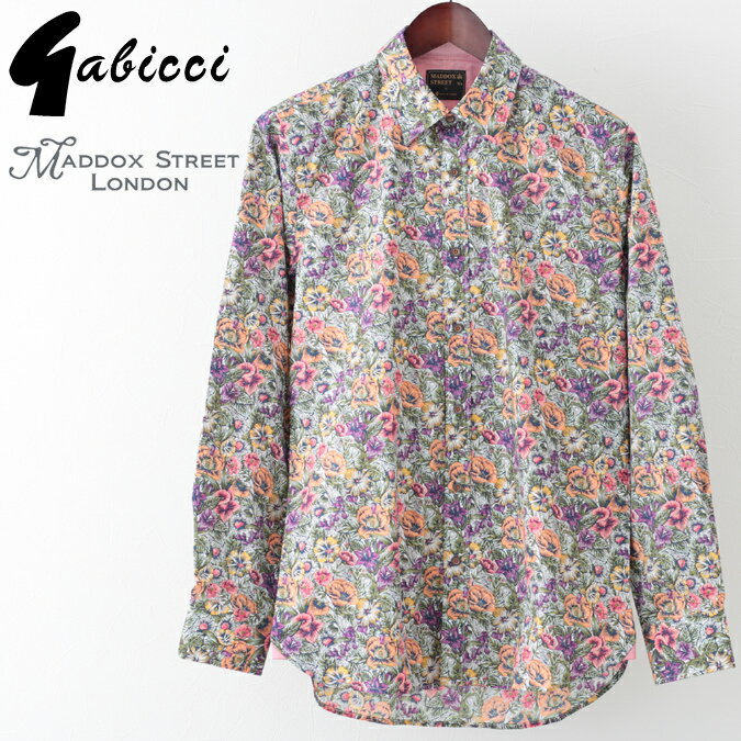 Gabicci メンズ 長袖シャツ ガビッチ フローラル Maddox Street London バジル レトロ モッズファッション ギフト トラッド
ITEMPRICE