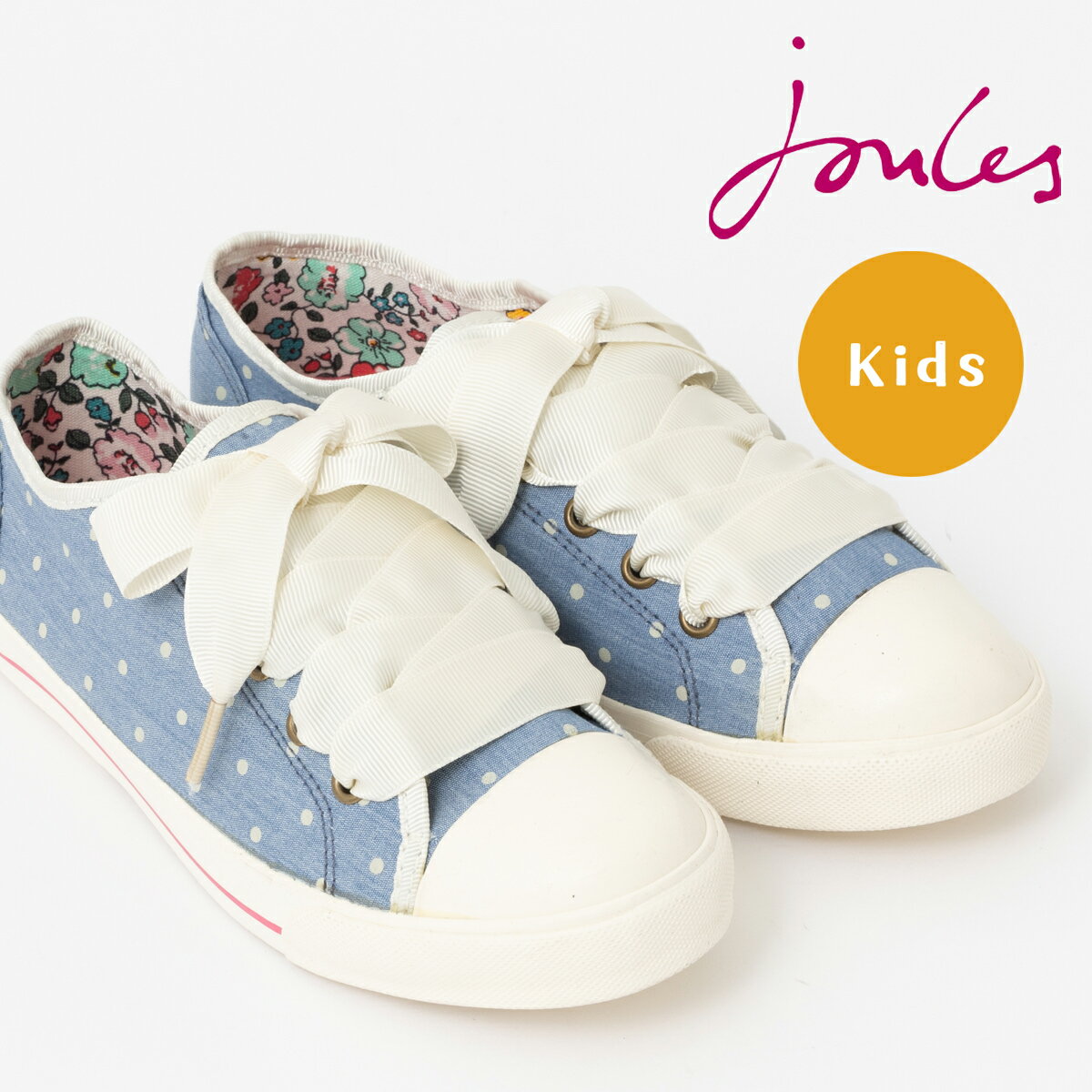 【訳あり】子供用 Joules ジュールス スニーカー キッズ用 ジャンボリー Chambry ドット ガールズ 登園 登校 お出かけ ギフト トラッド