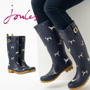 Joules ジュールス 長靴 レインブーツ ラバーブーツ ウェリープリント WELLY PRINT ネイビー ドッグ わんちゃん 犬 レディース ギフト トラ...